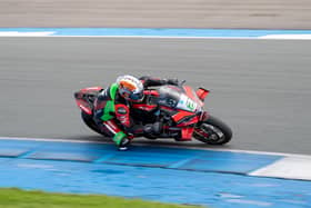 Nitrous Competitions Racing Ducati rider Glenn Irwin. (Photo by Ian Hopgood)