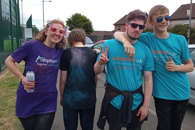 Young people representing Adoption UK who recently took part in a colour run as part of their Banter Project. Adoption UK received a £10,000 grant from The National Lottery Community Fund for their Banter Project which provides support to young people aged 14-25 across Northern Ireland who have been adopted. This grant is part of an overall announcement of £4,693,921 of National Lottery funding benefiting 128 projects across Northern Ireland.