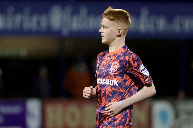 Braiden Graham makes his first team Linfield debut aged 15 years and 137 days against Dungannon Swifts - breaking the previous record held by Charlie Allen who is now at Leeds United.
