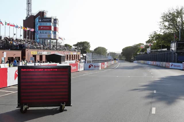 Tuesday's practice at the Manx Grand Prix has been halted after a red-flag incident at Rhencullen. (File picture).
