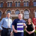 Dr Damien Bennett, Prof Mary Taylor and Sinead Hawkins launch the pancreatic cancer audit