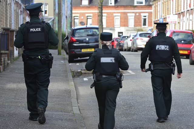 PSNI officers on patrol in south Belfast