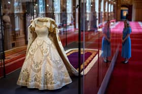 Queen Elizabeth II Coronation dress on display.