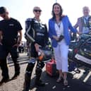 Deputy First Minister Emma Little-Pengelly visited the North West 200 and spoke to Maria Costello and Mayor Steven Callaghan