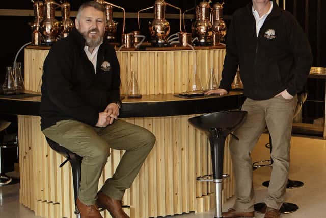 Jim Nash, left, and Brian Ash of Wild Atlantic Distillery in the centre where visitors can learn how to make gin and vodka