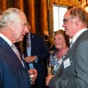Dundonald-based company IBC-Music has received praise from King Charles at Buckingham Palace for its strong growth in international trade. Pictured is Iain Wilson at a glittering reception at Buckingham Palace with King Charles