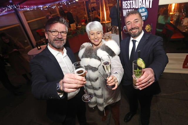 Joris Minne, Pamela Ballantine and Chris McCracken at the official launch of Belfast Restaurant Week.