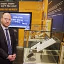 Ben Connah, secretary to the UK Covid-19 Inquiry at EastSide Partnership's exhibition, Atishoo Atishoo We Don’t Fall Down: Pandemics Past and Present, at the Ulster Museum in in Belfast. The inquiry chaired by Baroness Hallett will sit in Belfast for three weeks from next Tuesday