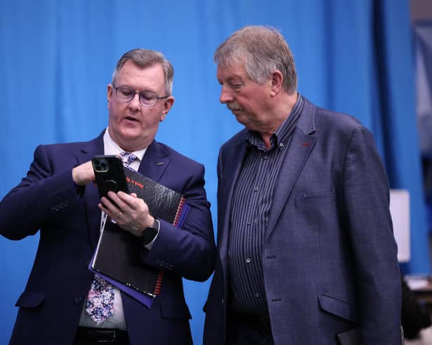 DUP MP Sammy Wilson (right) was always a supporter of a hard Brexit. Party leader Sir Jeffrey Donaldson should learn to ignore him, writes Brian Wilson