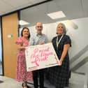 Elaine Hamilton (Action Renewables Charity Delivery Officer); Terry Waugh (Action Renewables CEO) and Lana Moore (Action Renewables Head of Charity Delivery).