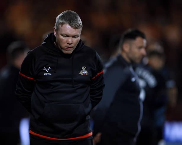 Doncaster Rovers manager Grant McCann during the Sky Bet League Two play-off semi-final, second leg match at the Eco-Power Stadium, Doncaster. PIC: Richard Sellers/PA Wire.