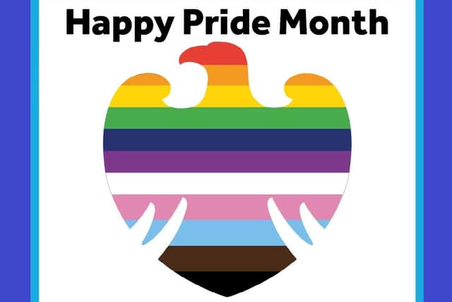 Barclays' trans-inclusive pride logo