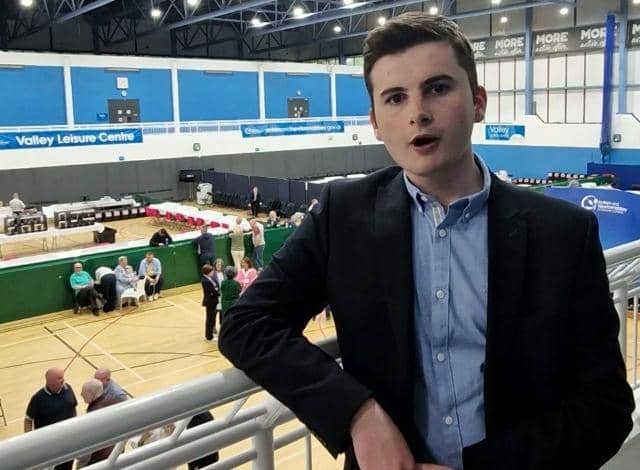 Lewis Boyle, the 18-year-old school student who has just won a place on Antrim and Newtownabbey Borough Council - possibly making him the youngest councillor on the island of Ireland