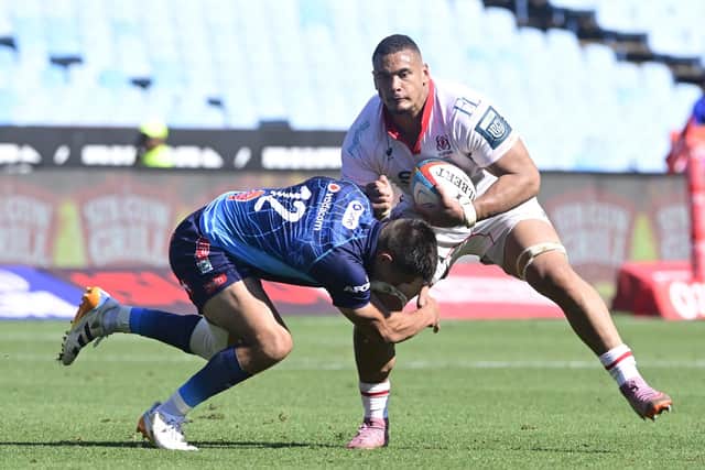 Ulster's Juarno Augustus against the Bulls last weekend in Pretoria, South Africa. (Photo by Sydney Seshibedi/Gallo Images/Getty Images)