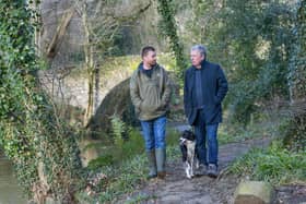 Dr Paul Mullan with Dave Scott at Mourne Park, in Co Down, which is set to reopen following damage from Storms Darragh and Eowyn, with a significant financial windfall from The National Lottery Heritage Fund. Issue date Photo: Raphael Mason Photography/Woodland Trust/PA Wire