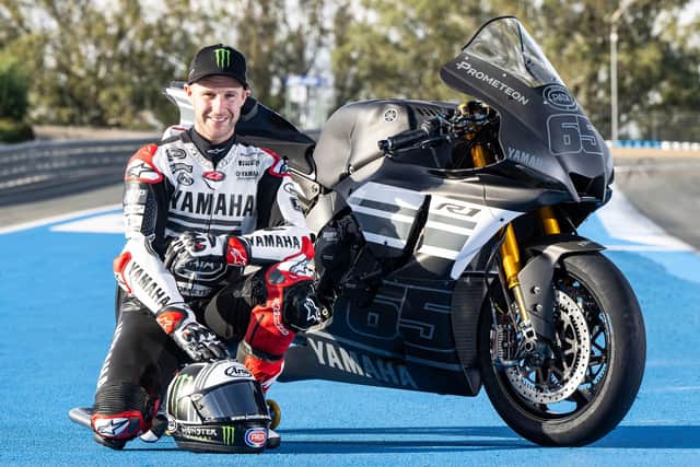 Northern Ireland's Jonathan Rea with his new Pata Yamaha at Jerez in Spain