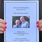 Family and Friends of Alex and Ann Easton  during their joint  funeral in Bangor Abbey on Saturday