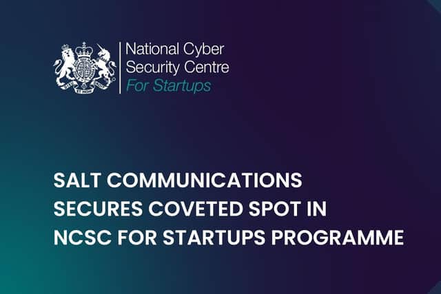 Belfast cyber security company Salt Communications secures coveted spot in NCSC For Startups programme