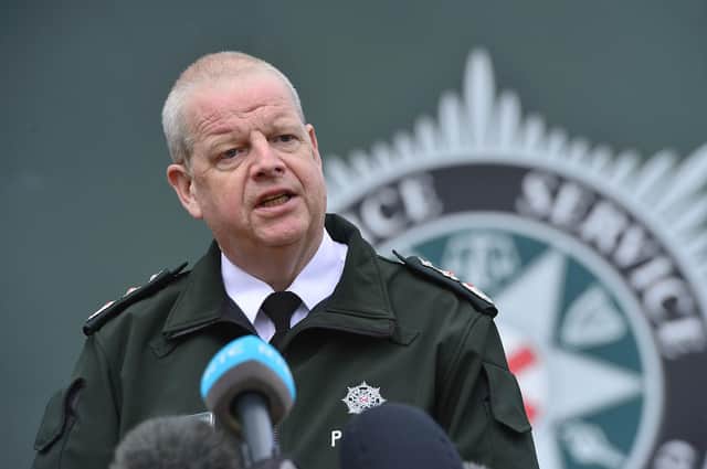 PSNI Chief Constable Simon Byrne pictured at Police College Garnerville