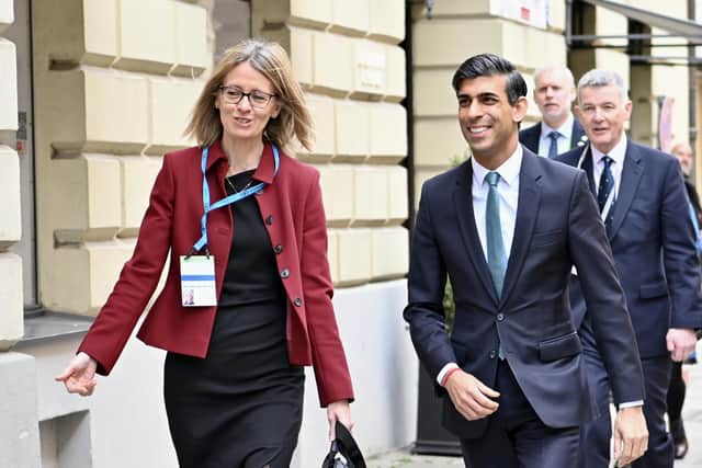 Omagh-born Jill Gallard is the UK’s ambassador to Germany and picture with Prime Minister Rishi Sunak. (Credit Ivana Ross- Brookbank)