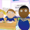 New guidance about pupils who say they are transgender has been published in England; this image is from a video by NI teaching union INTO, promoting the idea of gender switching for pupils