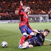 Rangers' Scott Wright and Dundee's Owen Beck battle for the ball last November during the cinch Premiership match at the Scot Foam Stadium. (Photo by Steve Welsh/PA Wire)