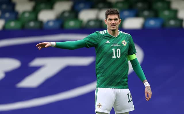 Northern Ireland's Kyle Lafferty is available for Kilmarnock's Viaplay Cup semi-final clash with Celtic on Saturday after serving a 10-game ban.
