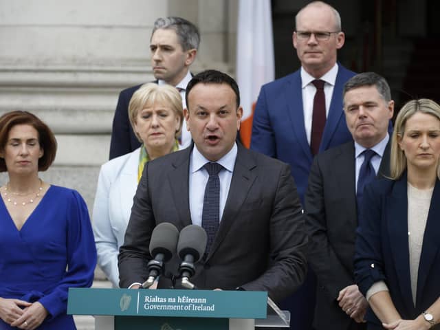 Leo Varadkar speaking to the media at Government Buildings in Dublin last month when he announced his decision to step down as taoiseach and as leader of his party, Fine Gael