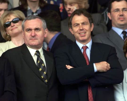 Then Prime Minister Tony Blair (right) with his Irish counterpart Bertie Ahern. The Irish Government released repatriated prisoners after the last week of the British parliamentary term ended in the summer of 1998 following a request from No 10.