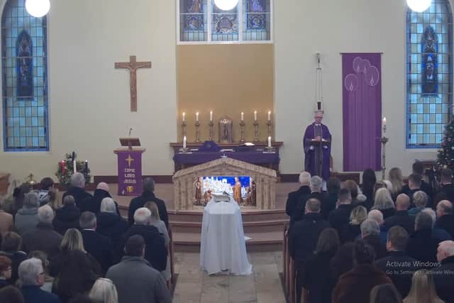The funeral of Coleraine woman Katya Watson, who died in hospital after a road traffic collision outside Ballymena on 8 December.​