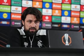 Rangers manager Russell Martin during a press conference at the Rangers Training Centre, Glasgow. (Photo by Andrew Milligan/PA Wire)