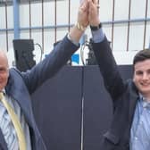 Alliance Party stalwart John Blair with new councillor Lewis Boyle, aged 18