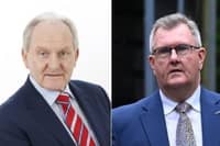 Psychologist Dr Arthur Cassidy, left, said the Jeffrey Donaldson had displayed signs of the 'dark triad' of personality traits.