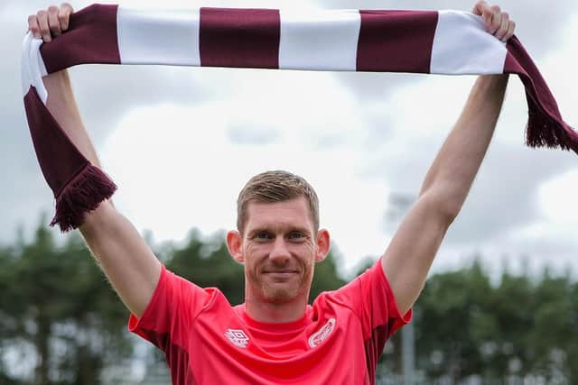 Northern Ireland international after signing for Scottish Premiership side Hearts. PIC: Hearts FC