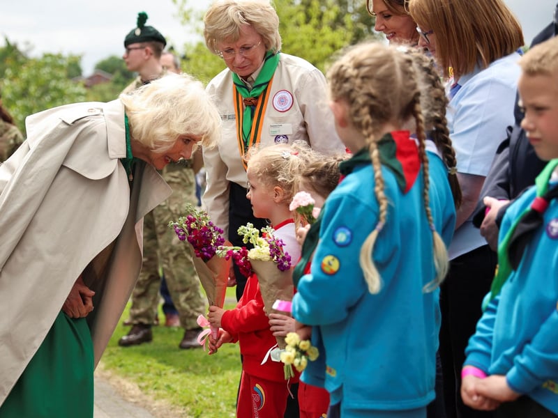 Queen Camilla meets wellwishers as she visits Enniskillen Castle