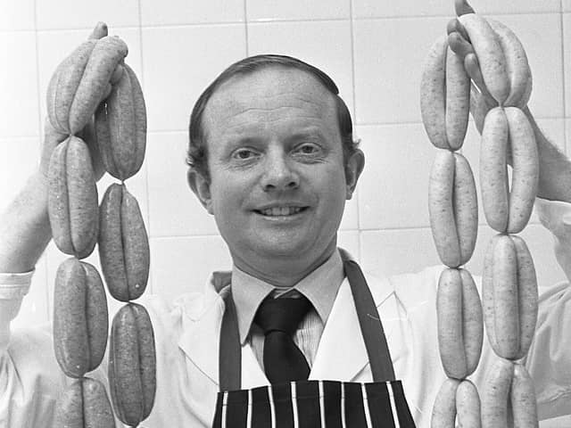 Each year the National Federation of Meat Traders meets at Harrogate to choose, among other things, Britain’s Best Sausage. In 1981, out of over 700 entries, David Burns, a long-established butcher from Bangor, distinguished himself in the competition by carrying home second prize for beef sausages, and third prize for his pork sausages. He was the only entrant from Northern Ireland. Picture: News Letter archives/Darryl Armitage