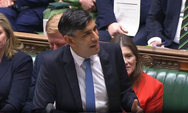 Prime Minister Rishi Sunak speaking during Prime Minister's Questions in the House of Commons. The DUP and the government have been giving differing accounts of where the talks are at - and whether they are over or not. Photo: House of Commons/UK Parliament/PA Wire