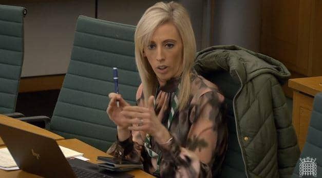 DUP MP Carla Lockhart was scrutinising government ministers on the detail of the Safeguarding the Union command paper, a result of a deal between her party and the government to restore Stormont.