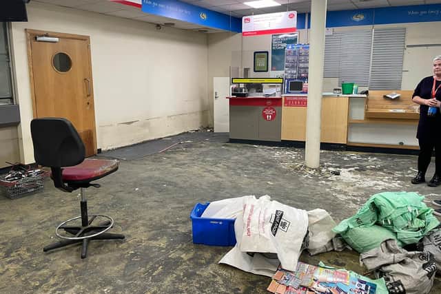 Downpatrick Post Office devastated by Storm Babet
