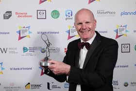 Joe O’Neill, chief executive of Belfast Harbour,named Business Leader of the Year at Belfast Chamber’s Belfast Business Awards