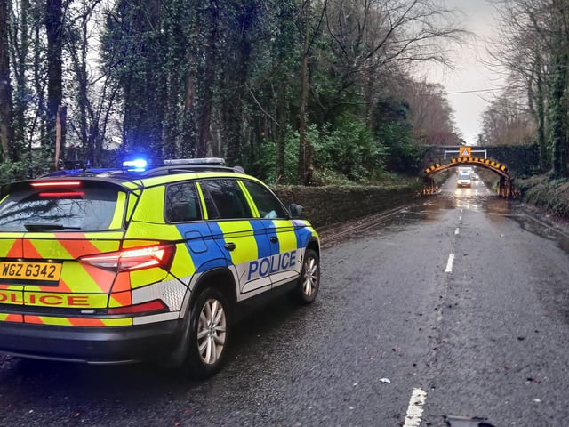 When police arrived at the flooding at Clandeboye shortly before 9am, vehicles were not prevented from passing through but most motorists then assumed the road was closed. Pic Ben Lowry Saturday January 17 2026
