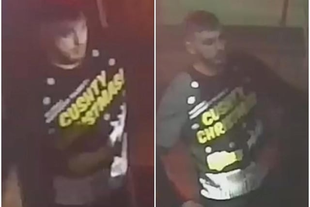 This man is sought by police following a number of alleged assaults at two Chesterfield bars in the early hours of December 22.
Two men reported being punched and one man, headbutted, while they were on the dance floor at Waikiki Beach Bar on Church Walk just after midnight.
Another man also reported being assaulted while at Aruba, on Corporation Street, at around 1am. He suffered injuries to his face.