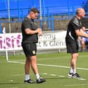 Co Antrim manager David Downes (right) reflected on his side's win against Co Tyrone at SuperCupNI