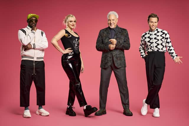 will.i.am, Anne Marie, Sir Tom Jones and Olly Murs