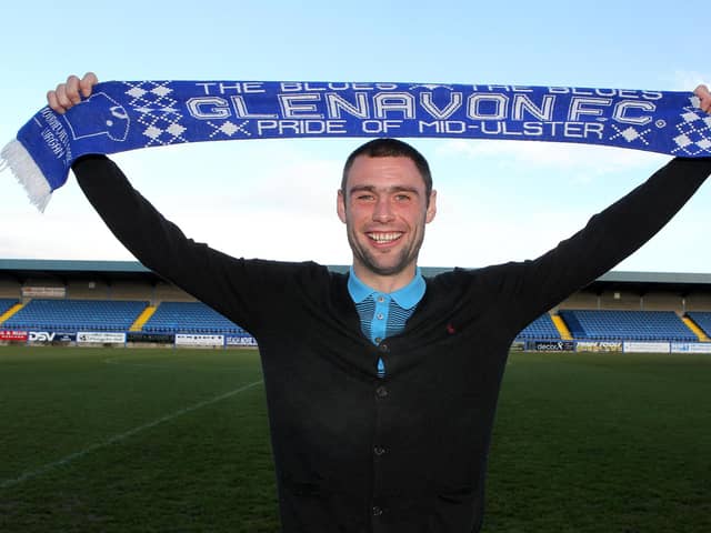 Gary Hamilton was confirmed as the new Glenavon manager at a press conference at Mourneview Park in December 2011 on an initial two-and-a-half year contract, replacing Marty Quinn.