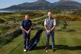 Bill Donald, General Manager of Royal County Down Golf Club, pictured with George Diamondis, Golf Marketing Manager at Tourism Northern Ireland.