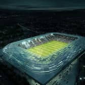 Computer generated image of the new Casement Park Project - Ulster GAA