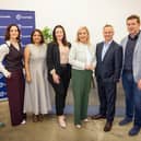 Irish advertising technology innovator, Buymedia, has opened a new office in Belfast. Pictured is Johnnie Bell, Buymedia, Clair Cheel, sales and operations director, NI, Eir Business, Hansika Vaid, Buymedia, Ailish McDonnell, Buymedia, First Minister Michelle O'Neill, Fergal O'Connor, CEO and founder of Buymedia and Martin Wells, managing director, Buymedia