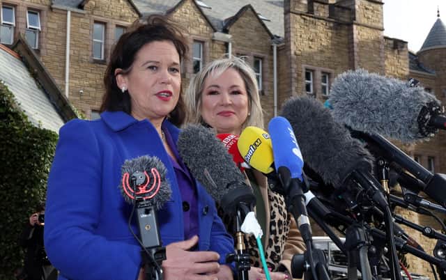 Sinn Fein president Mary Lou McDonald and vice president Michelle O'Neill. Sinn Fein has been performing strongly in opinion polls, with a survey, carried out by Ireland Thinks for the Sunday Independent, indicating that support for the party is at 34%.