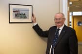 Fundraising Photographer of the Year 2013 Colin Watson being awarded at RNLI HQ in Poole.